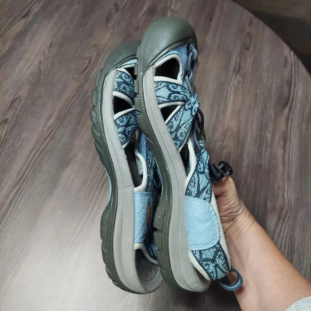 Keen Light Blue Waterproof Outdoor Sports Hiking Sandals w/Metatomical Footbed